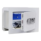 SafeHero Wandtresor Klasse 1 EN 1143-1 Secureo Strix 1 | H330xB430xT270 | Doppelbartschloss |...