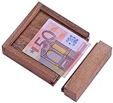LOGOPLAY Money - Der Geldschein-Tresor - für Geldgeschenke in schöner Verpackung - Trickkiste - Denkspiel - Knobelspiel - Geduldspiel - Logikspiel aus Holz